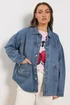 Yours Curve Blue Denim Shacket - 20 Image 1
