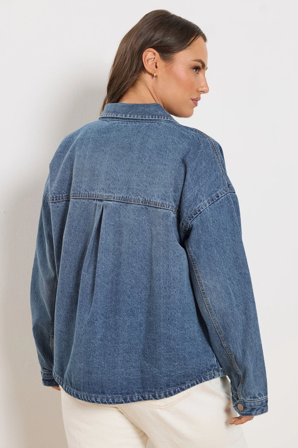Yours Curve Blue Denim Shacket - 20 Image 3