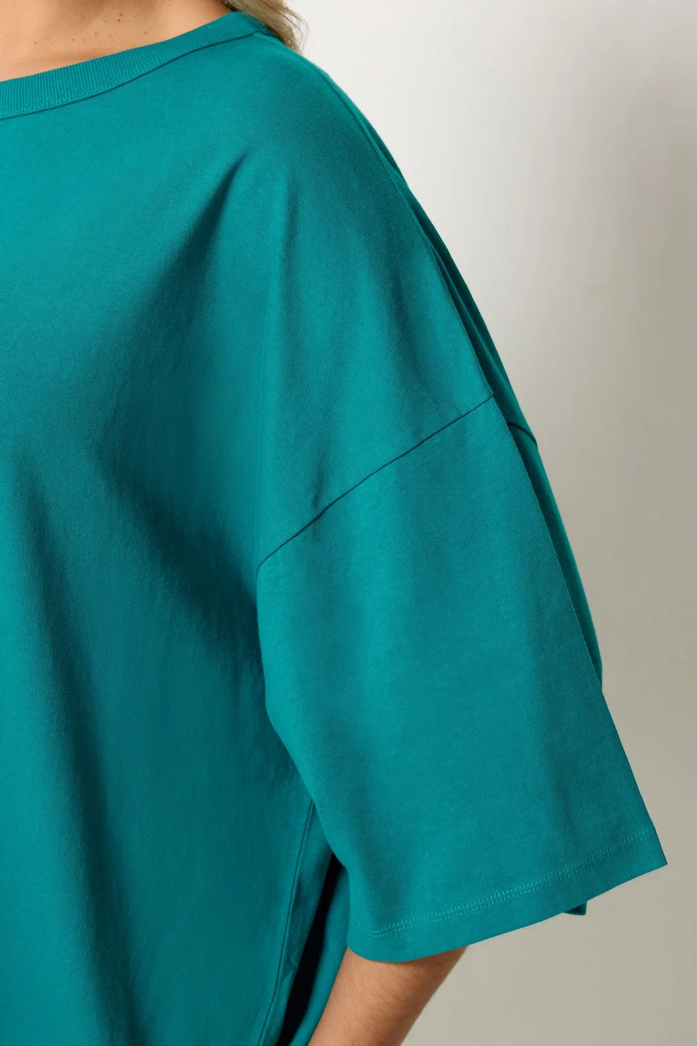 Yours Curve Teal Blue Boxy T-Shirt - 26-28 Image 4