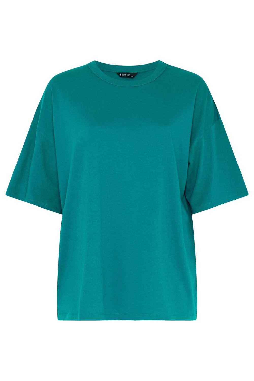 Yours Curve Teal Blue Boxy T-Shirt - 26-28 Image 5