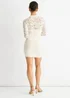 Gini London White Stretch Lace Tie Front Side Bodycon Mini Dress - 12 Image 2