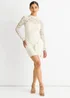 Gini London White Stretch Lace Tie Front Side Bodycon Mini Dress - 12 Image 1
