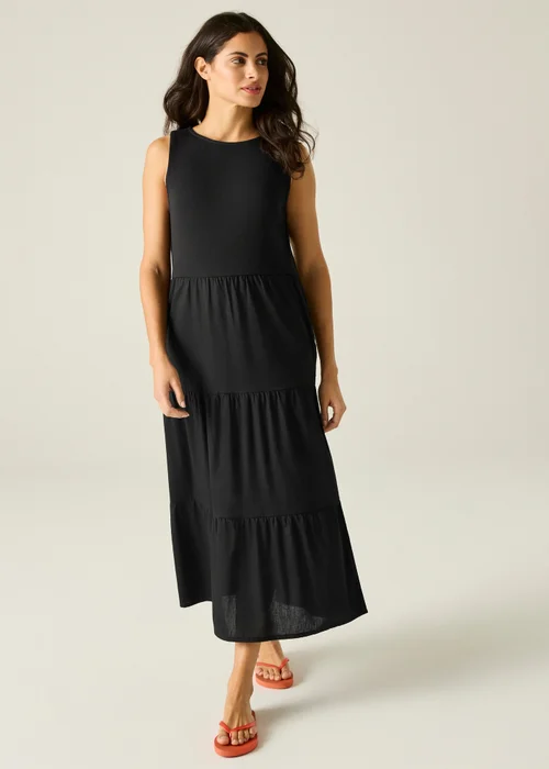 Regatta Black Tarise Tiered Midi Dress - 14 Image 1