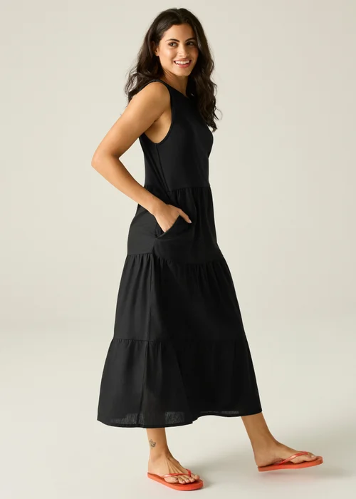 Regatta Black Tarise Tiered Midi Dress - 14 Image 3