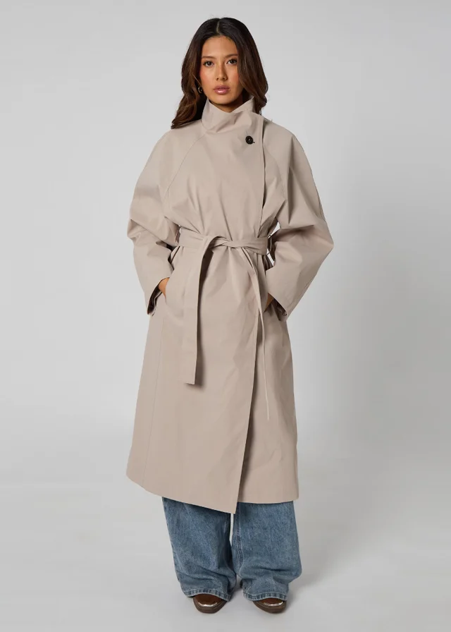 Urban Bliss Stone High Neck Trench