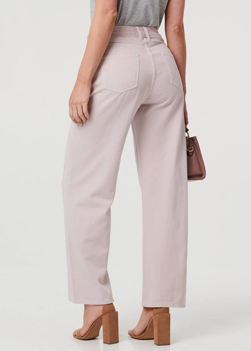 Izabel London Pink High Waist Straight Leg Jeans - 12 Image 4