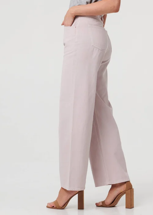 Izabel London Pink High Waist Straight Leg Jeans - 12 Image 3