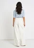 Gini London Off White Pleat Wide Leg Jean - 12 Image 2