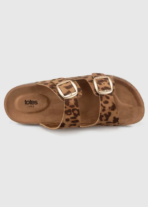 Totes Animal Print Double Buckle Sliders - 8 Image 4