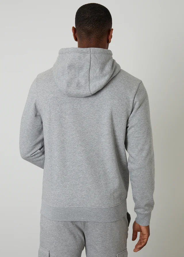 Threadbare Light Grey Cotton Blend Pullover Hoody