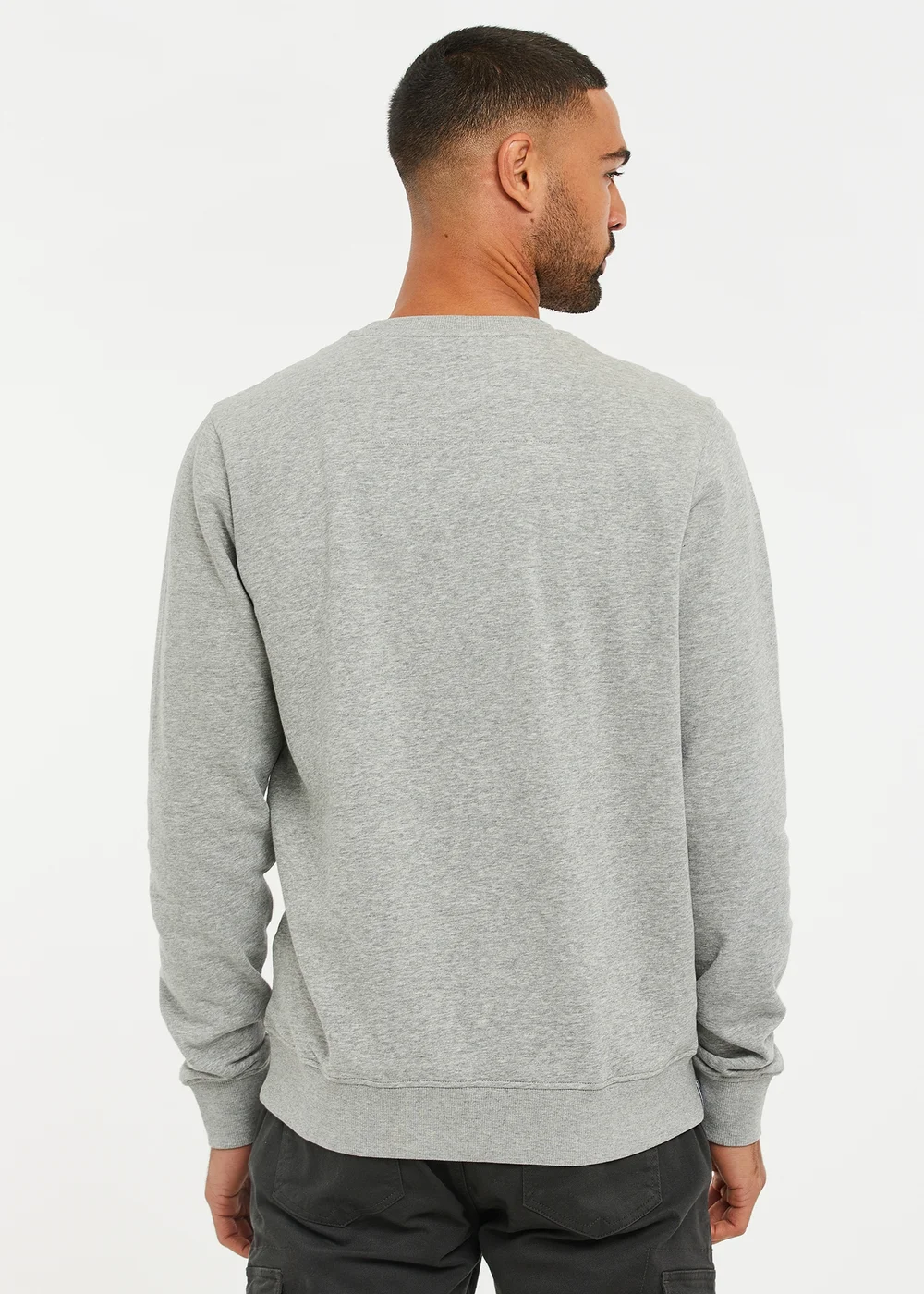 Threadbare Light Grey Cotton Blend Crew Neck Sweatshirt - XL Image 2