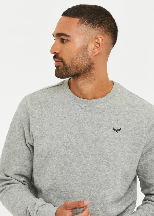 Threadbare Light Grey Cotton Blend Crew Neck Sweatshirt - XL Image 4