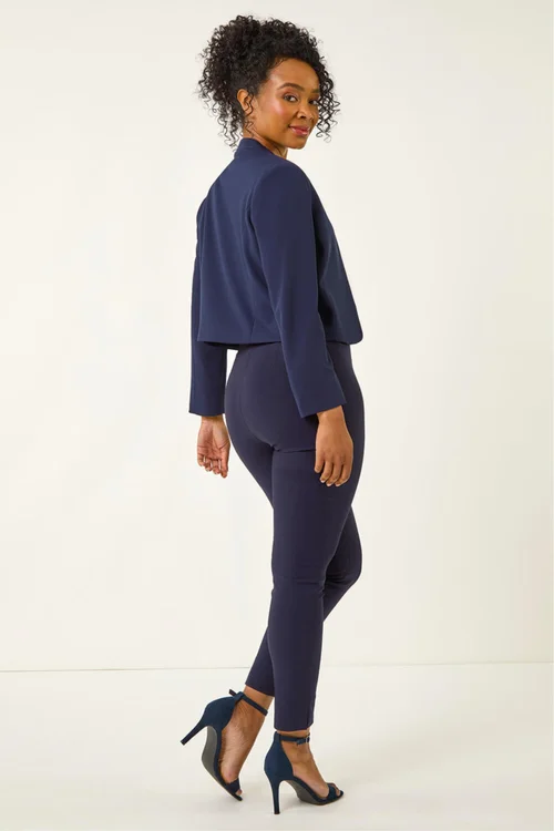 Roman Navy Petite Stretch Bolero Jacket - 18 Image 3