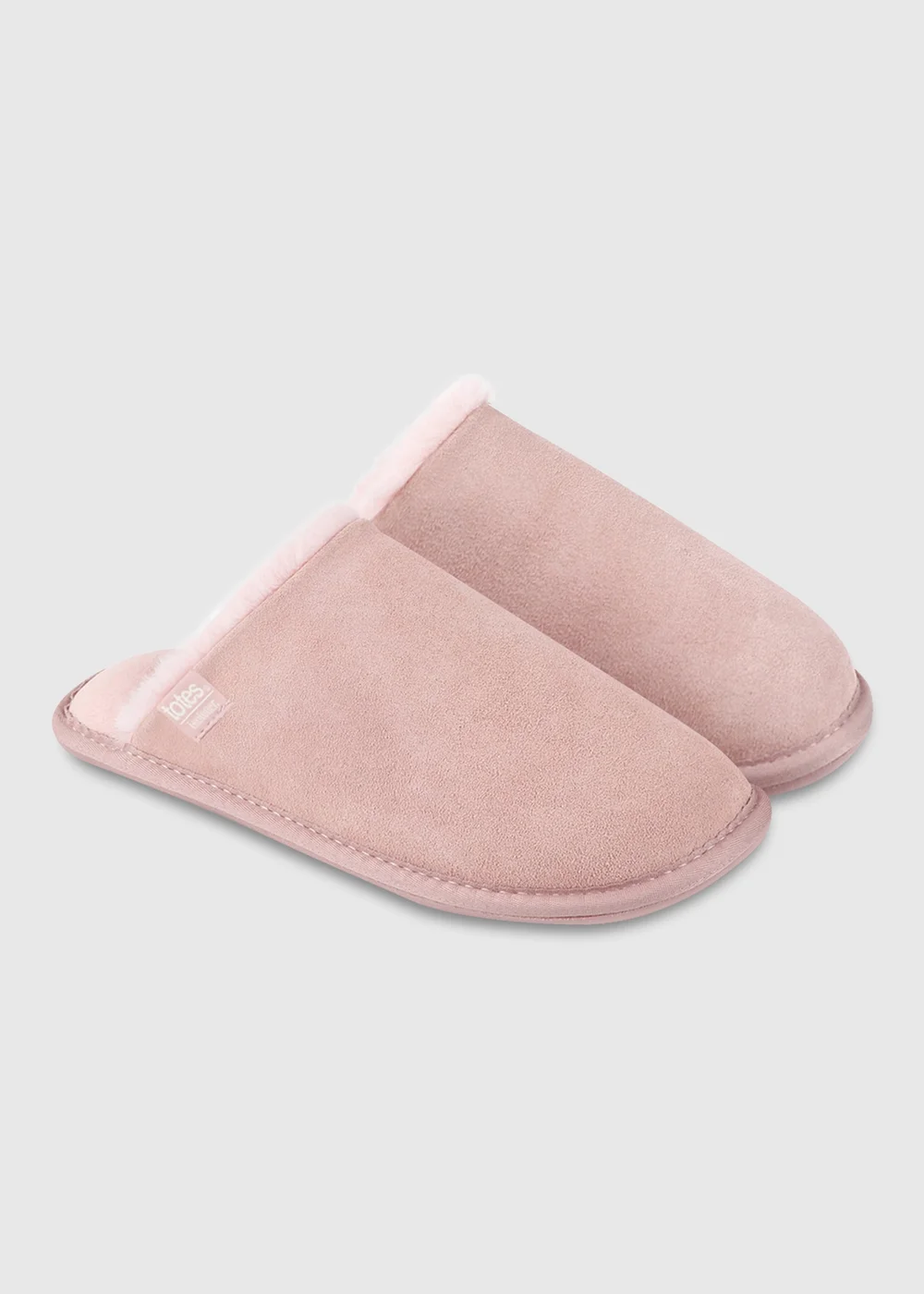 Totes Isotoner Pink Real Suede Mule Slippers - 4 Image 3