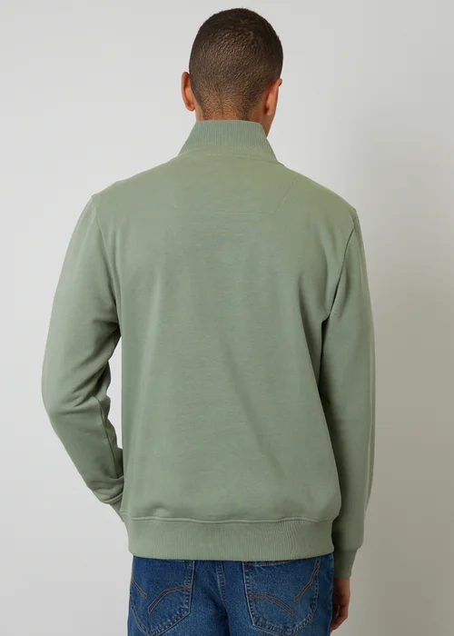 Threadbare Green Quarter Zip Sweatshirt - 2XL Image 2