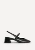 Linzi Society Black Faux Leather Mary Jane Heels - Size 5 Image 2