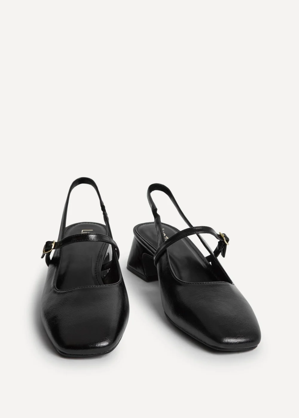 Linzi Society Black Faux Leather Mary Jane Heels - Size 5 Image 5