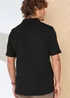 Cotton Traders Black Signature Short Sleeve Textured Polo Shirt - 3XL Image 3