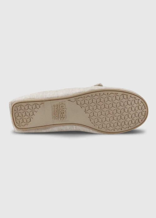 Totes Isotoner Stone Linen Bow Moccasin Slippers - 5 Image 5