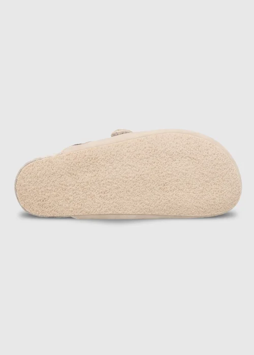 Totes Isotoner Stone Suedette Open Back Moccasin Slippers - 5 Image 5