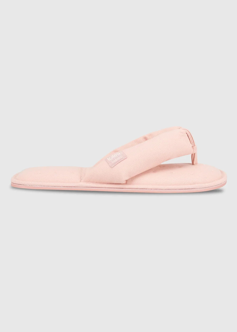 Totes Isotoner Pink Woven Toe Post Slippers - 7 Image 1