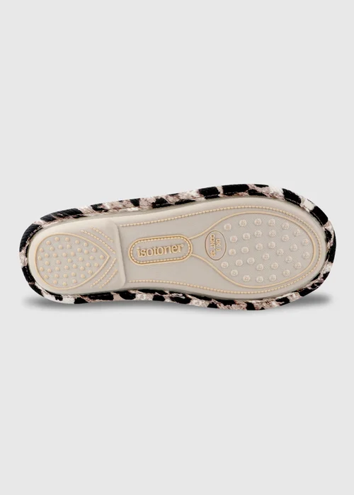 Totes Isotoner Animal Print Swept Back Mule Slippers - 4 Image 5