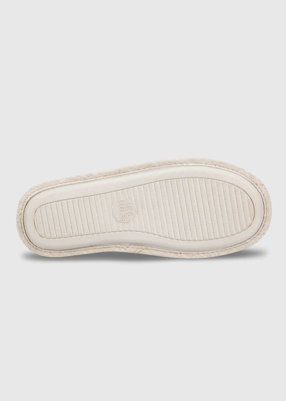 Totes Isotoner Stone Linen Twist Open Toe Slippers - 6 Image 5