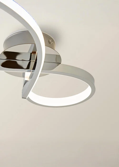 ValueLights Infinity Polished Silver Flush Light Integrated LED - One Size Image 4