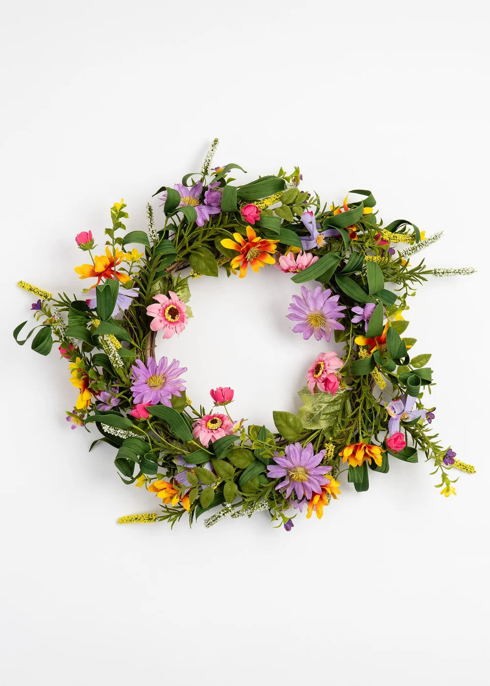Scottish Everlastings Mixed Purple Brights Wreath (46cm) - One Size Image 1