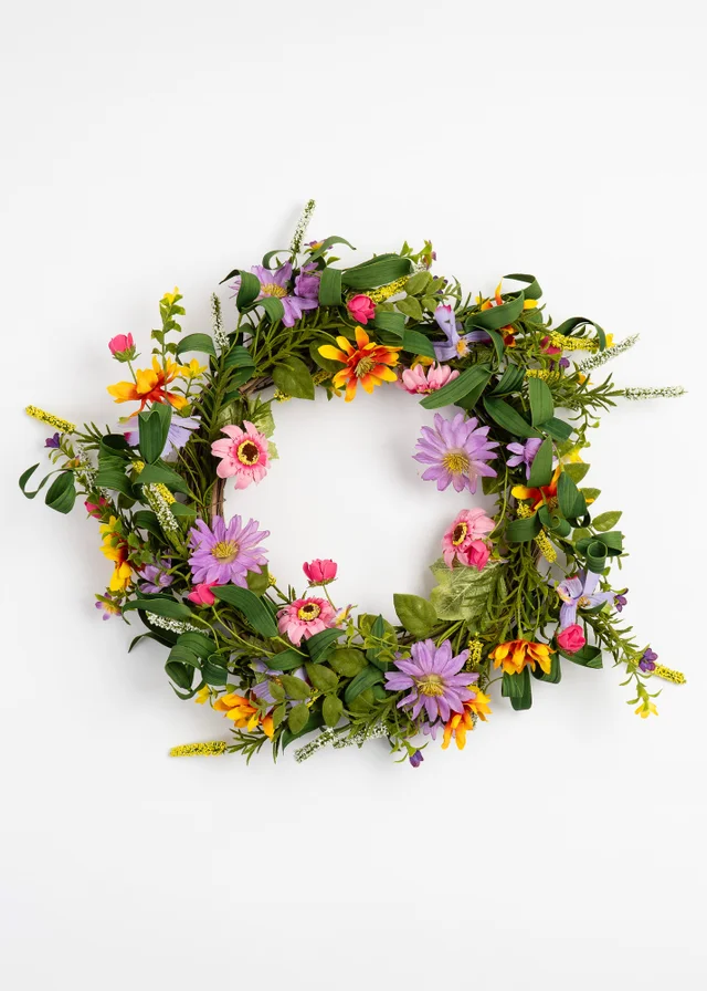 Scottish Everlastings Mixed Purple Brights Wreath (46cm)