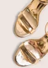 Public Desire Soho Gold Metallic Barely There Strappy Stiletto Heels - Size 5 Image 4
