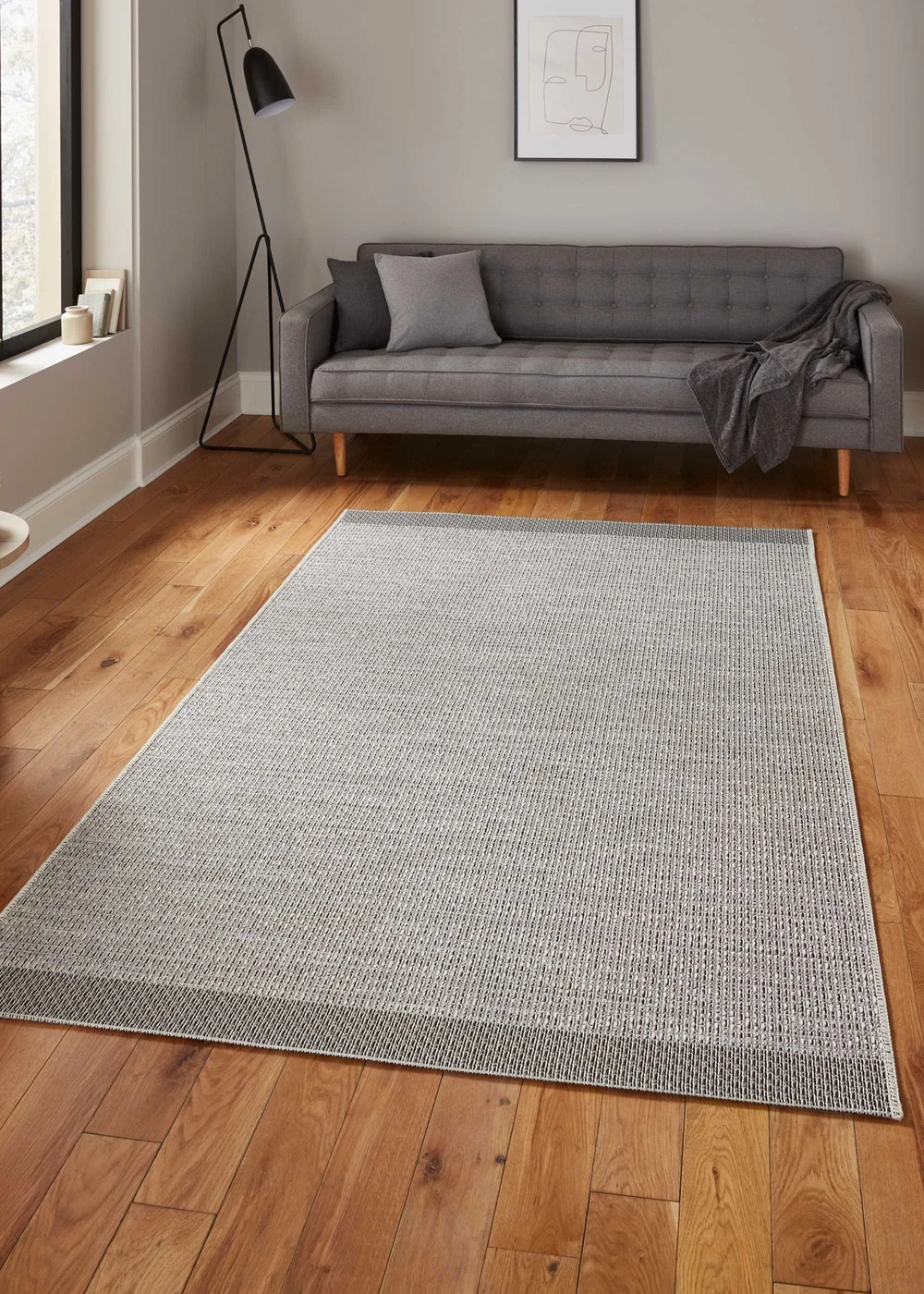 Think Rugs Grey/Black Stitch 9682 Rug 160 X 220 - 120 x 170 Image 2