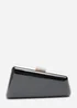 Where's That From Lark Asymmetric Black Metallic Clutch Bag - One Size Image 1