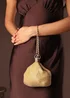 Where's That From Lore Gold Diamante Pouch Bag With Chain Detail Handle - One Size Image 6