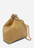 Where's That From Lore Gold Diamante Pouch Bag With Chain Detail Handle - One Size Image 3