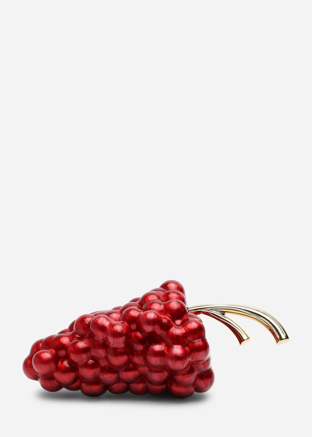 Where's That From Jazz Maroon Grape Resin Clutch With Gold Tone Accents - One Size Image 1