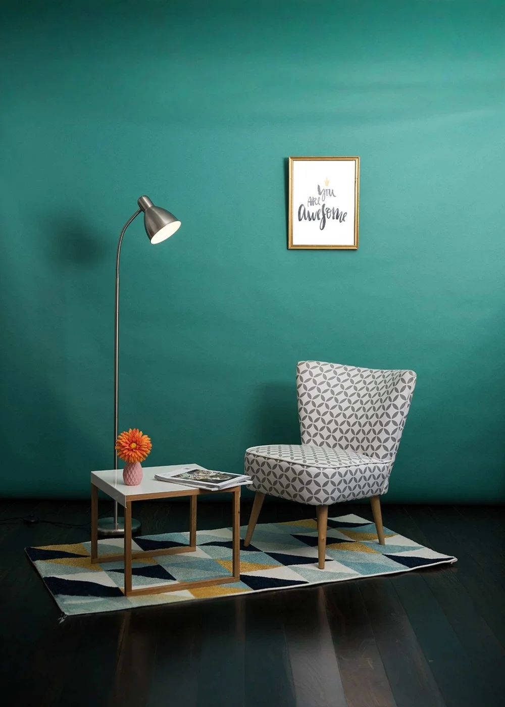 ValueLights Brushed Chrome Flexi Neck Floor Lamp - One Size Image 2