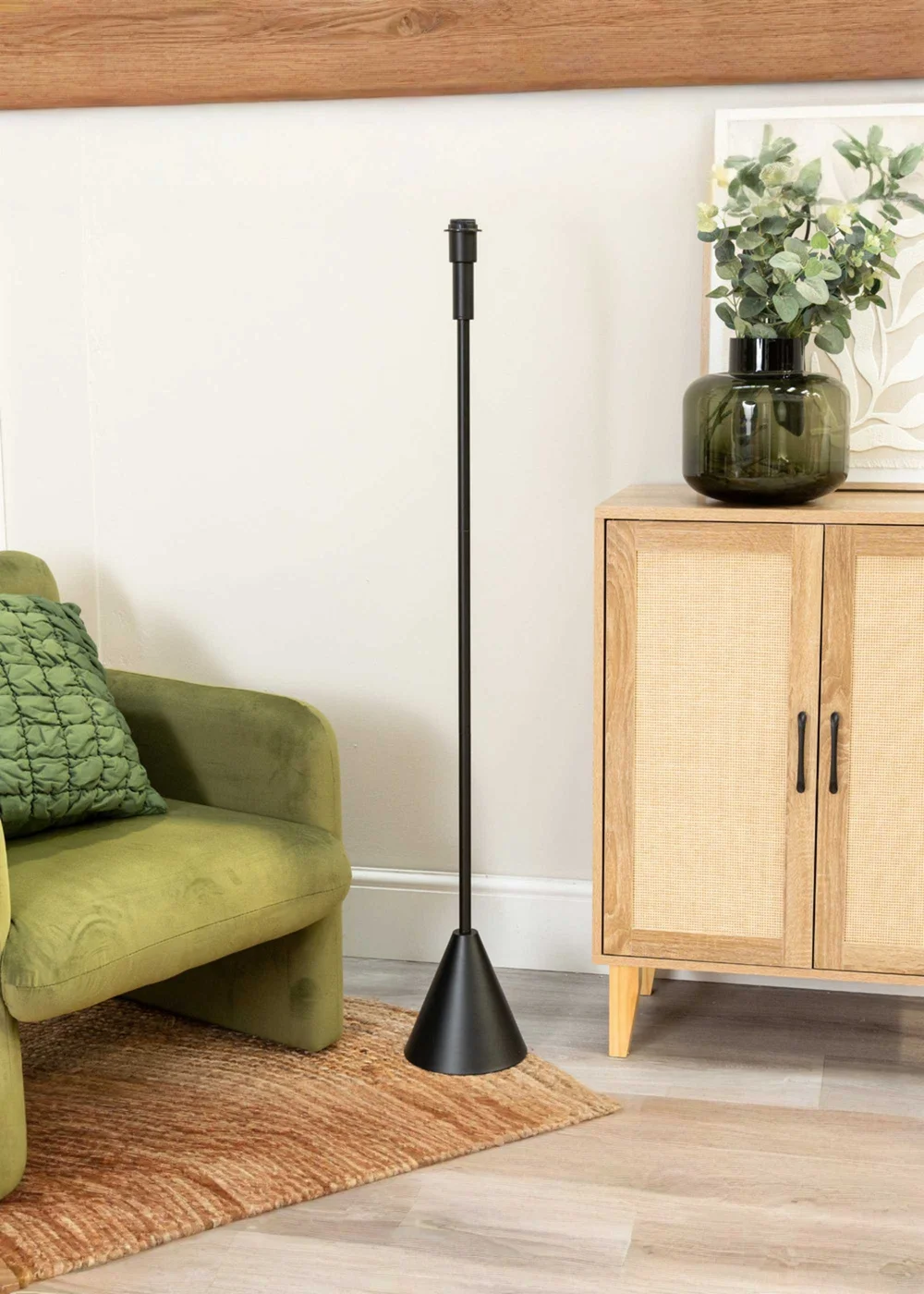 ValueLights Mitch Black Triangle Floor Lamp Base Only - One Size Image 1