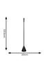 ValueLights Mitch Black Triangle Floor Lamp Base Only - One Size Image 4