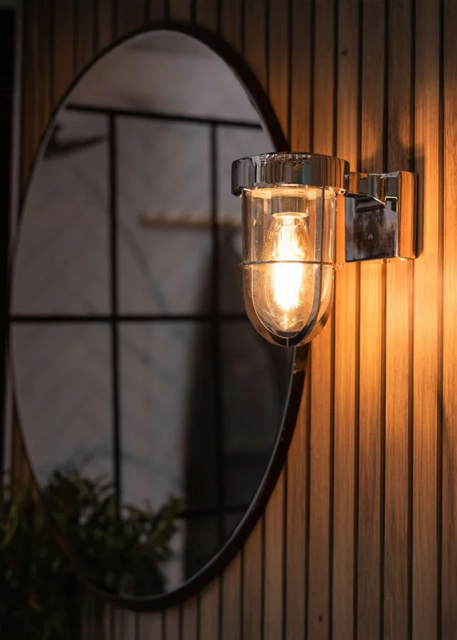 ValueLights Fanar Chrome Outdoor/Bathroom Wall Lamp