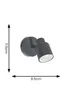 ValueLights Benton Single Spotlight Matt Grey - One Size Image 4
