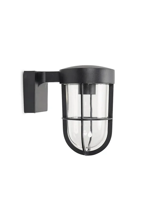 ValueLights Fanar Matt Black Brass Outdoor/Bathroom Wall Lamp - One Size Image 4