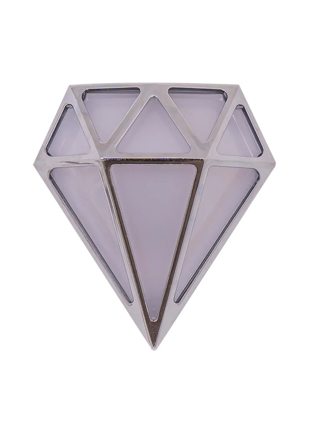 ValueLights Chrome Diamond LED Outdoor/Bathroom Wall Lamp - One Size Image 3