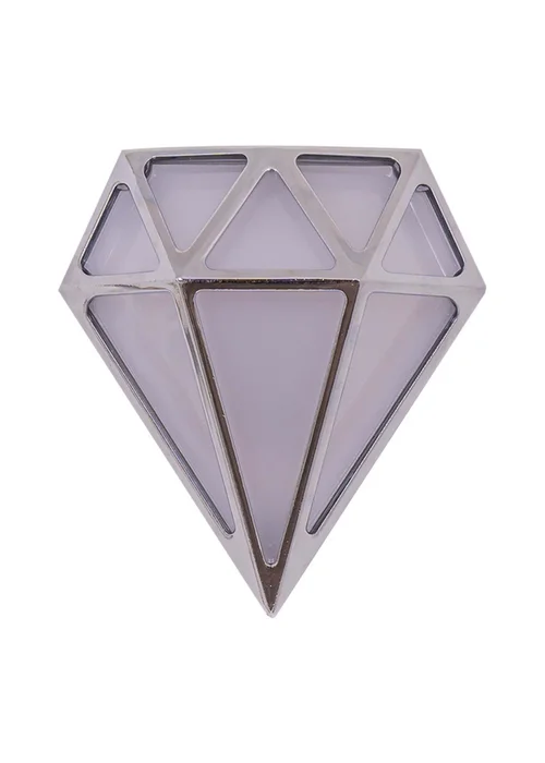 ValueLights Chrome Diamond LED Outdoor/Bathroom Wall Lamp - One Size Image 3