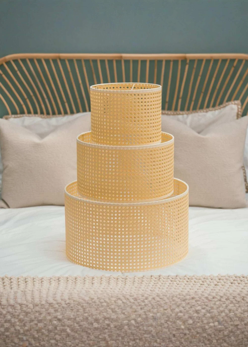 ValueLights Reni XL Wicker Pendant Drum Shade - One Size Image 3