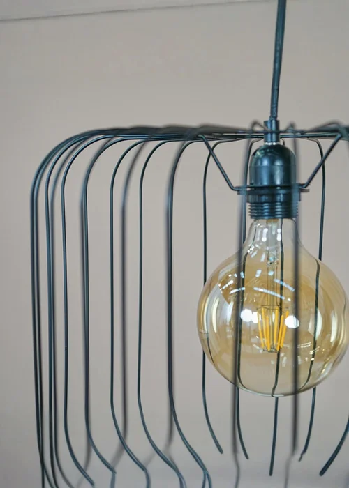 ValueLights Ridgway Matt Black Metal Wire Shade - One Size Image 2