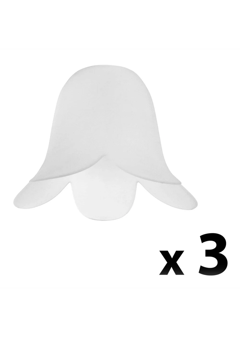 ValueLights Pack Of 3 Petal Glass Shades - One Size Image 1