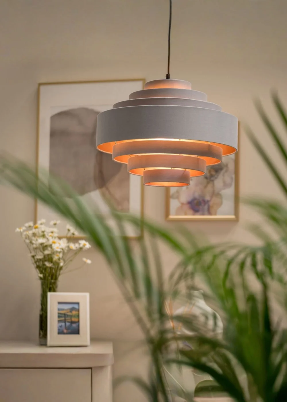 ValueLights Sette 7 Layer Grey Shade with Copper Inner - One Size Image 2