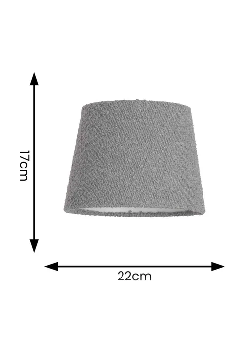 ValueLights Rory Grey Boucle Taper Shade - One Size Image 4