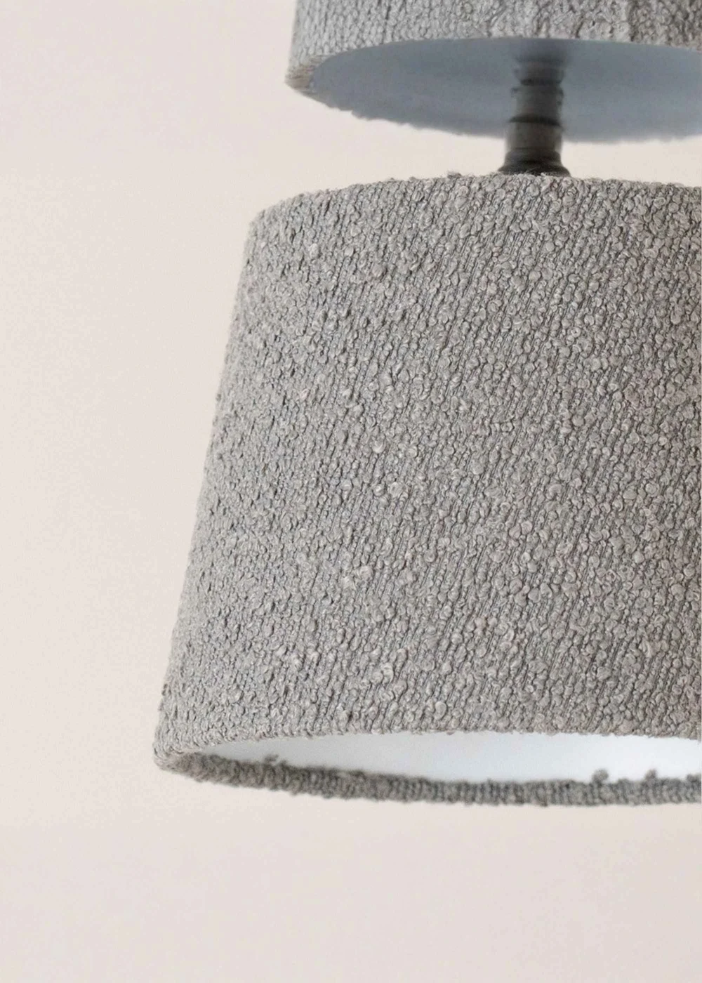 ValueLights Rory Grey Boucle Taper Shade - One Size Image 2